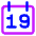 Date 19 Calendar Icon from Core Neon Set