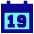 Date 19 Calendar Icon from Sharp Pop Set