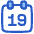 Date 19 Calendar Icon from Plump Duo Set