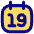 Date 19 Calendar Icon from Flex Pop Set