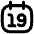 Date 19 Calendar Icon from Flex Remix Set