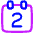 Date 2 Calendar Icon from Plump Neon Set