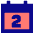Date 2 Calendar Icon from Sharp Pop Set