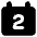 Date 2 Calendar Icon from Core Solid Set