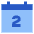 Date 2 Calendar Icon from Sharp Flat Set