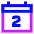Date 2 Calendar Icon from Sharp Neon Set
