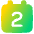 Date 2 Calendar Icon from Plump Gradient Set