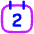 Date 2 Calendar Icon from Flex Neon Set
