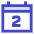Date 2 Calendar Icon from Sharp Duo Set