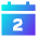 Date 2 Calendar Icon from Sharp Gradient Set