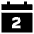 Date 2 Calendar Icon from Sharp Solid Set