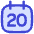 Date 20 Calendar Icon from Flex Duo Set