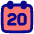 Date 20 Calendar Icon from Plump Pop Set
