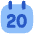 Date 20 Calendar Icon from Flex Flat Set