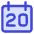 Date 20 Calendar Icon from Core Duo Set