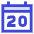 Date 20 Calendar Icon from Sharp Duo Set