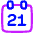 Date 21 Calendar Icon from Plump Neon Set