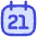 Date 21 Calendar Icon from Flex Duo Set