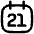 Date 21 Calendar Icon from Flex Line Set