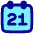Date 21 Calendar Icon from Plump Pop Set