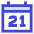 Date 21 Calendar Icon from Sharp Duo Set