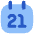 Date 21 Calendar Icon from Flex Flat Set