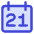Date 21 Calendar Icon from Core Duo Set