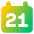 Date 21 Calendar Icon from Core Gradient Set