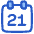 Date 21 Calendar Icon from Plump Duo Set
