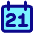 Date 21 Calendar Icon from Core Pop Set