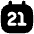 Date 21 Calendar Icon from Flex Solid Set