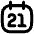 Date 21 Calendar Icon from Flex Remix Set