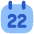 Date 22 Calendar Icon from Flex Flat Set