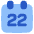 Date 22 Calendar Icon from Plump Flat Set