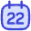 Date 22 Calendar Icon from Flex Duo Set