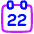 Date 22 Calendar Icon from Plump Neon Set