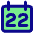 Date 22 Calendar Icon from Core Pop Set