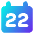 Date 22 Calendar Icon from Core Gradient Set