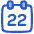Date 22 Calendar Icon from Plump Duo Set