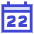 Date 22 Calendar Icon from Sharp Duo Set