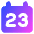Date 23 Calendar Icon from Core Gradient Set