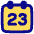 Date 23 Calendar Icon from Plump Pop Set