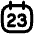 Date 23 Calendar Icon from Flex Remix Set