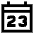 Date 23 Calendar Icon from Sharp Line Set