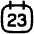Date 23 Calendar Icon from Flex Line Set