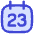 Date 23 Calendar Icon from Flex Duo Set