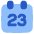 Date 23 Calendar Icon from Plump Flat Set