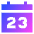 Date 23 Calendar Icon from Sharp Gradient Set