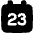 Date 23 Calendar Icon from Plump Solid Set