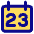 Date 23 Calendar Icon from Core Pop Set